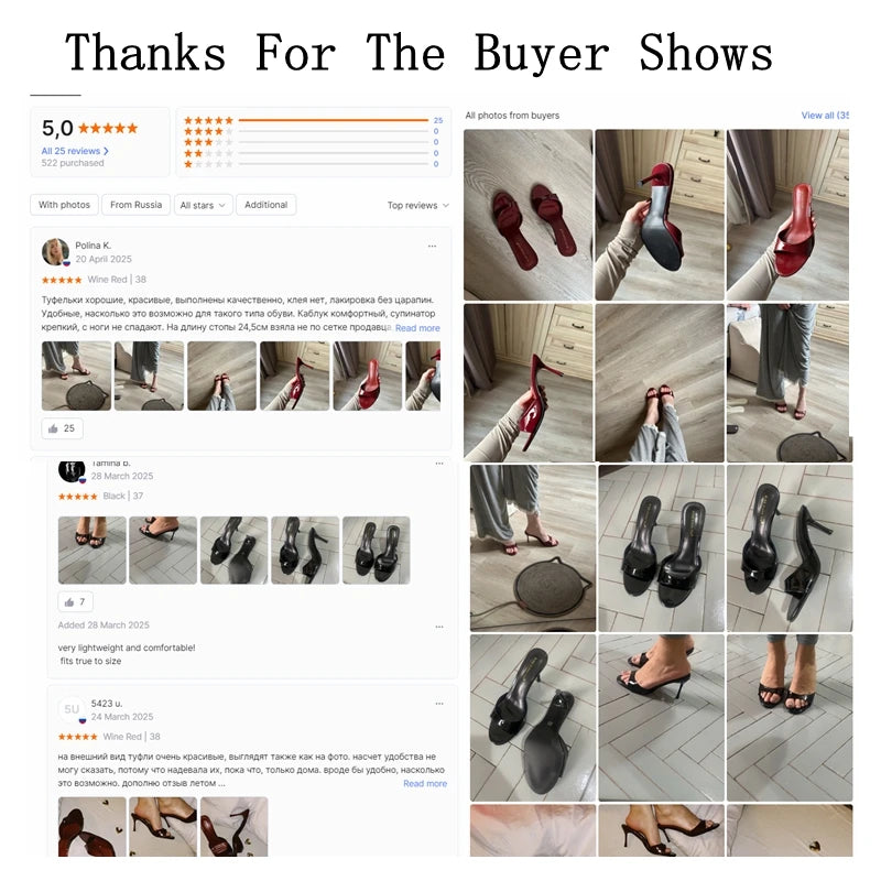 Elegant Open Toe Slip-On Heels